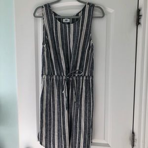Old navy linen striped dress